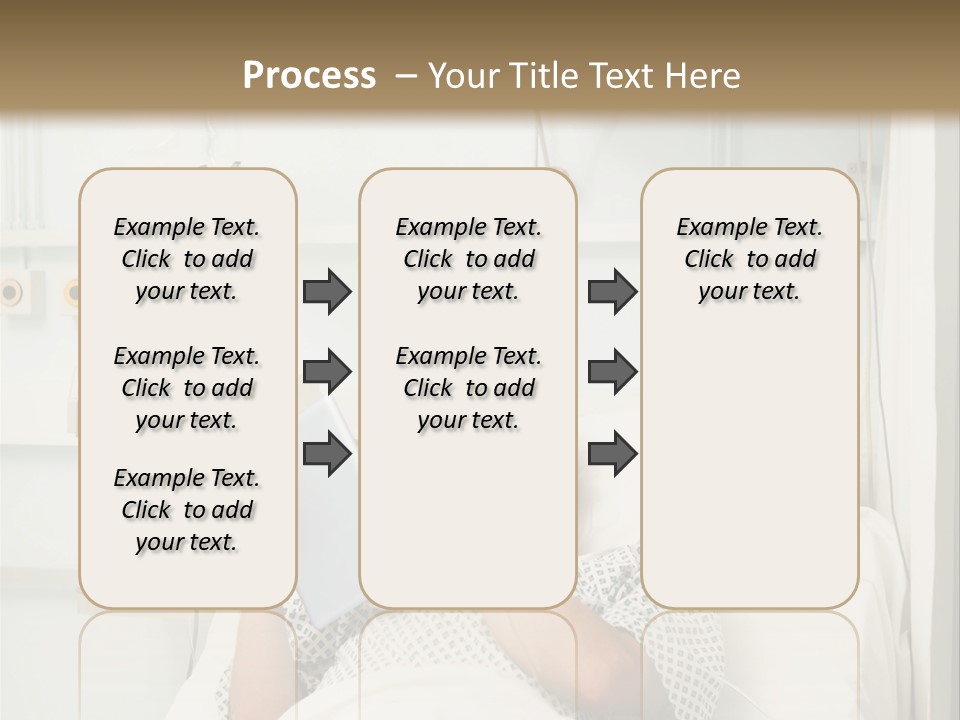 A Man Laying In A Hospital Bed Reading A Book PowerPoint Template