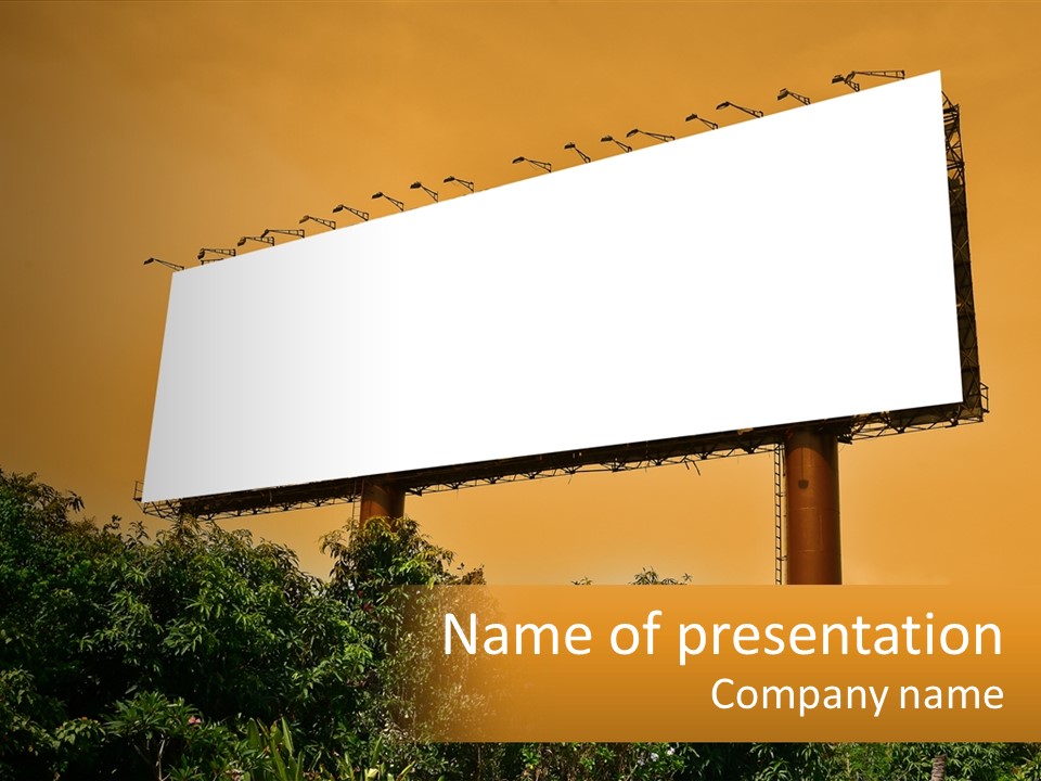 A Billboard With Birds Sitting On Top Of It PowerPoint Template