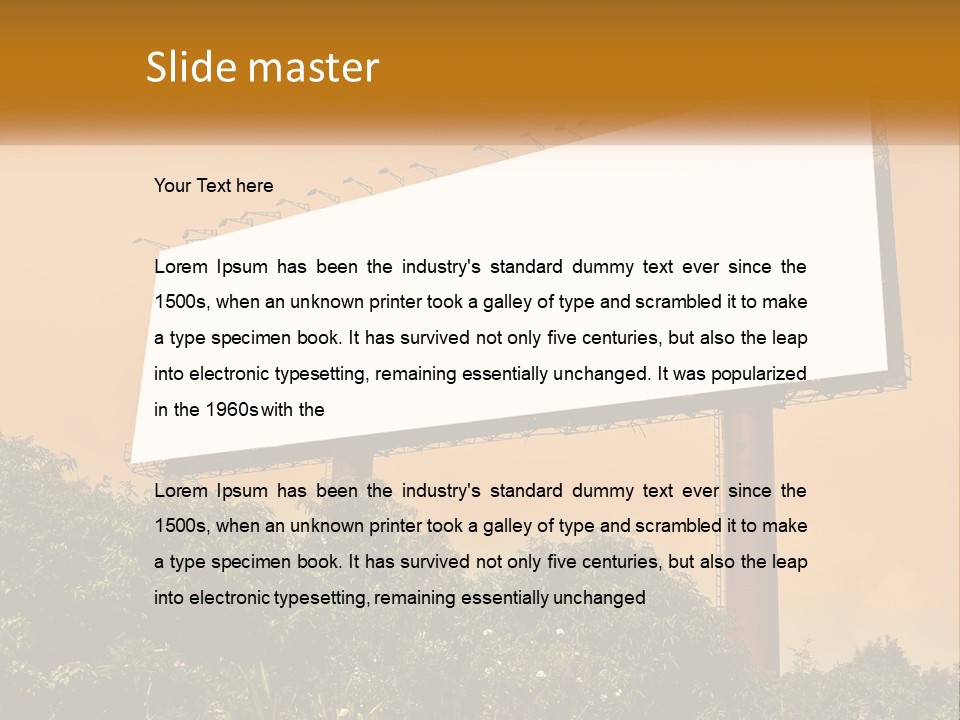 A Billboard With Birds Sitting On Top Of It PowerPoint Template