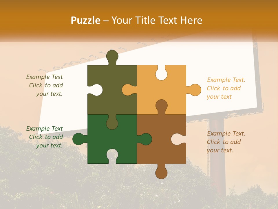 A Billboard With Birds Sitting On Top Of It PowerPoint Template