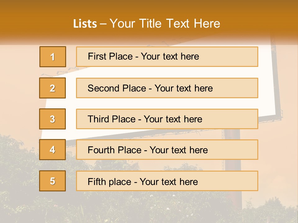 A Billboard With Birds Sitting On Top Of It PowerPoint Template