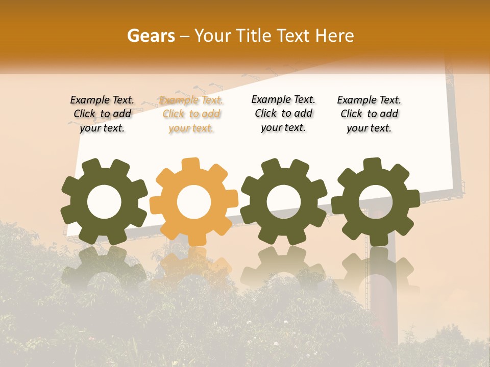 A Billboard With Birds Sitting On Top Of It PowerPoint Template