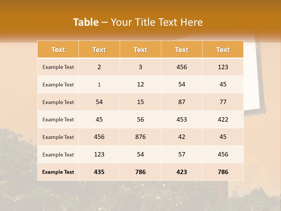 A Billboard With Birds Sitting On Top Of It PowerPoint Template