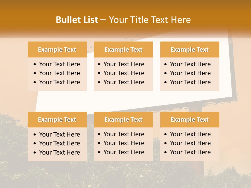 A Billboard With Birds Sitting On Top Of It PowerPoint Template