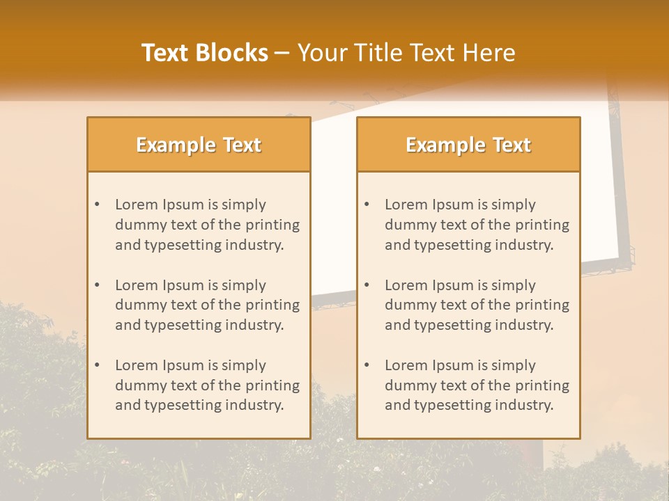A Billboard With Birds Sitting On Top Of It PowerPoint Template