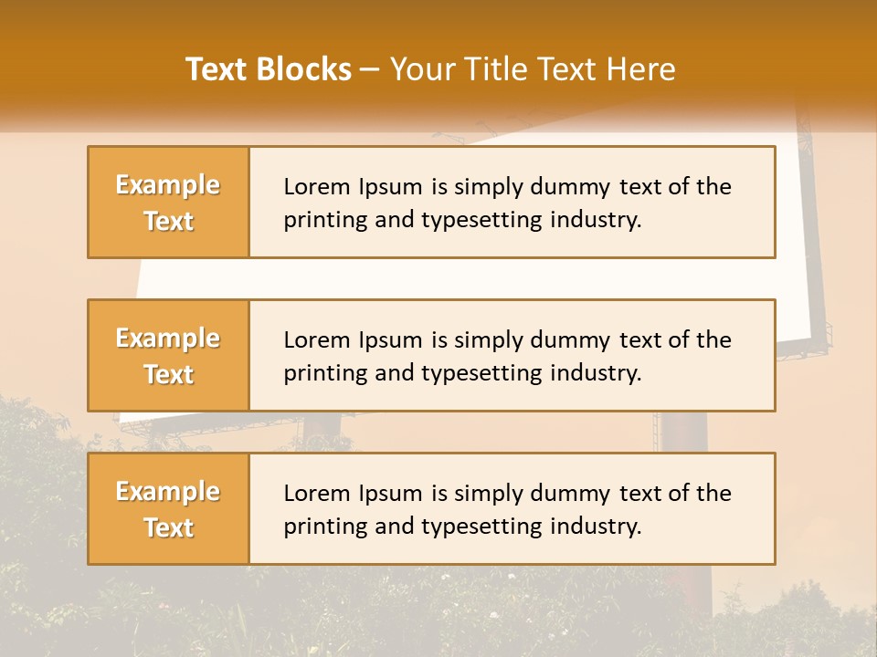 A Billboard With Birds Sitting On Top Of It PowerPoint Template