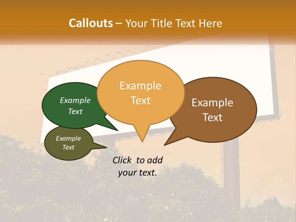 A Billboard With Birds Sitting On Top Of It PowerPoint Template