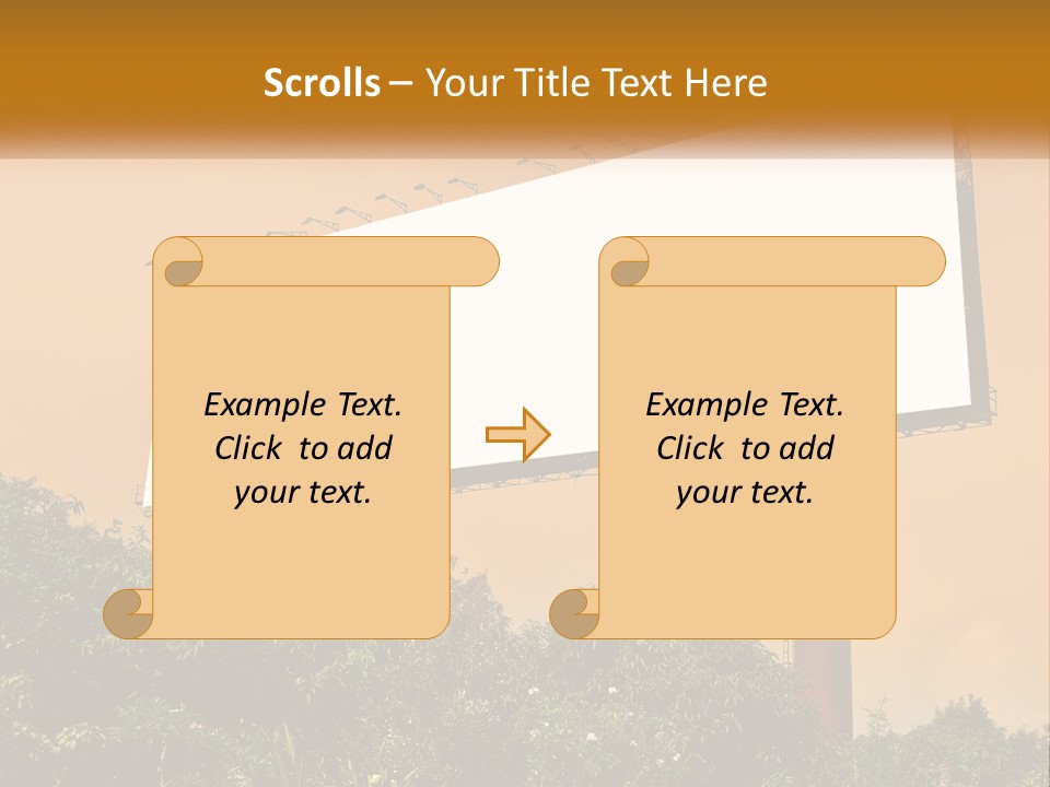 A Billboard With Birds Sitting On Top Of It PowerPoint Template