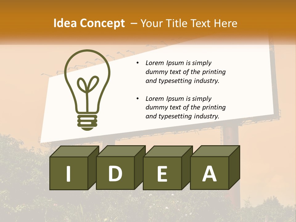 A Billboard With Birds Sitting On Top Of It PowerPoint Template