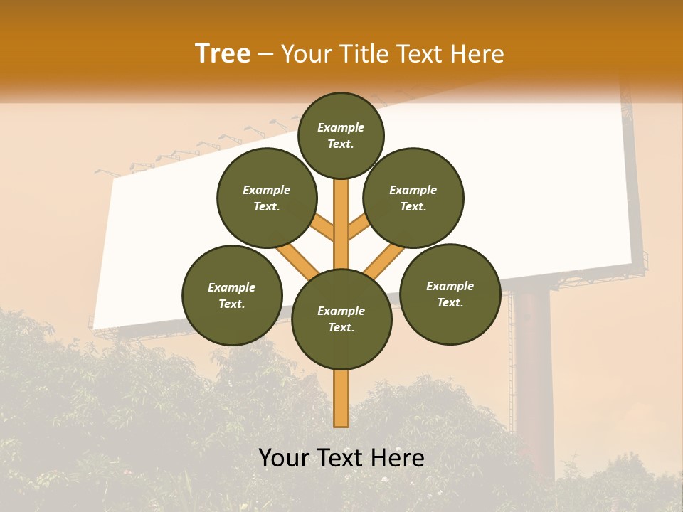 A Billboard With Birds Sitting On Top Of It PowerPoint Template