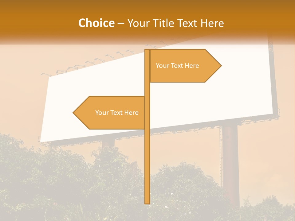 A Billboard With Birds Sitting On Top Of It PowerPoint Template
