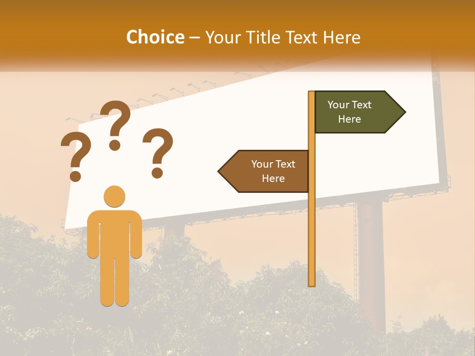 A Billboard With Birds Sitting On Top Of It PowerPoint Template