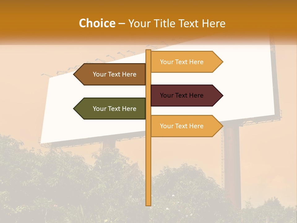 A Billboard With Birds Sitting On Top Of It PowerPoint Template