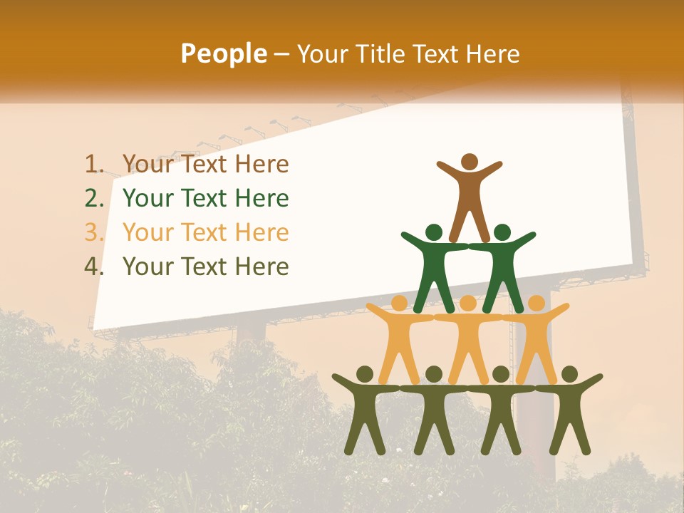 A Billboard With Birds Sitting On Top Of It PowerPoint Template