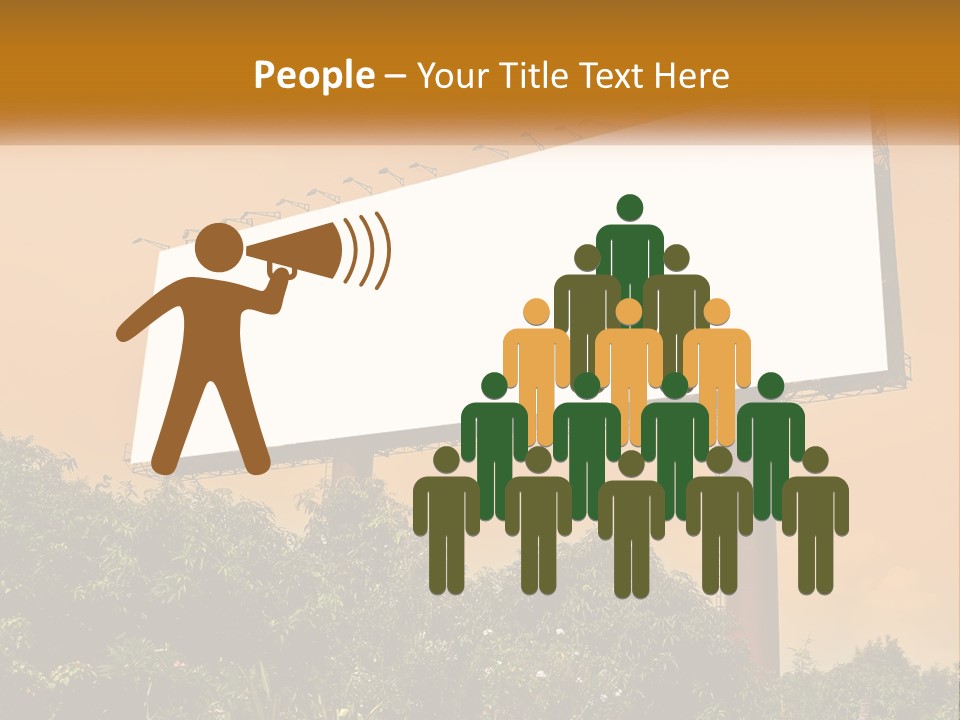 A Billboard With Birds Sitting On Top Of It PowerPoint Template