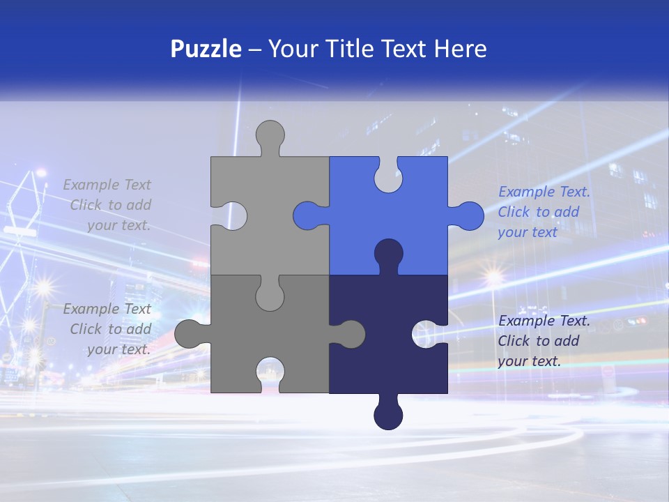 A Powerpoint Presentation Is Shown With A Cityscape In The Background PowerPoint Template