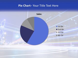 A Powerpoint Presentation Is Shown With A Cityscape In The Background PowerPoint Template