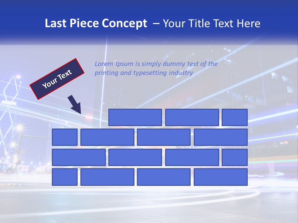 A Powerpoint Presentation Is Shown With A Cityscape In The Background PowerPoint Template