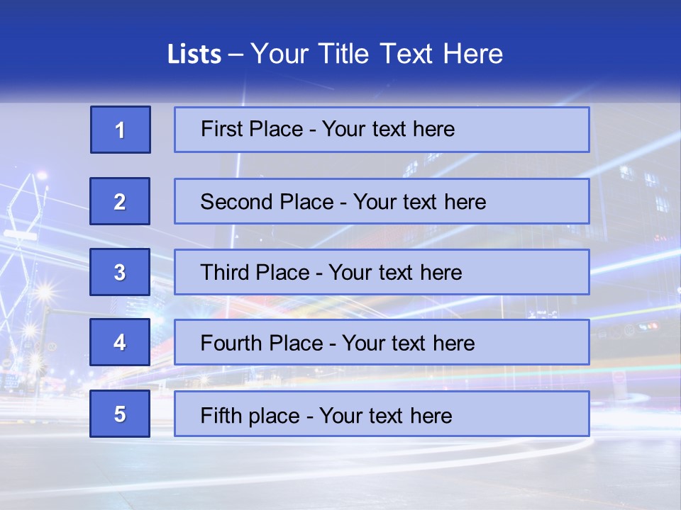 A Powerpoint Presentation Is Shown With A Cityscape In The Background PowerPoint Template