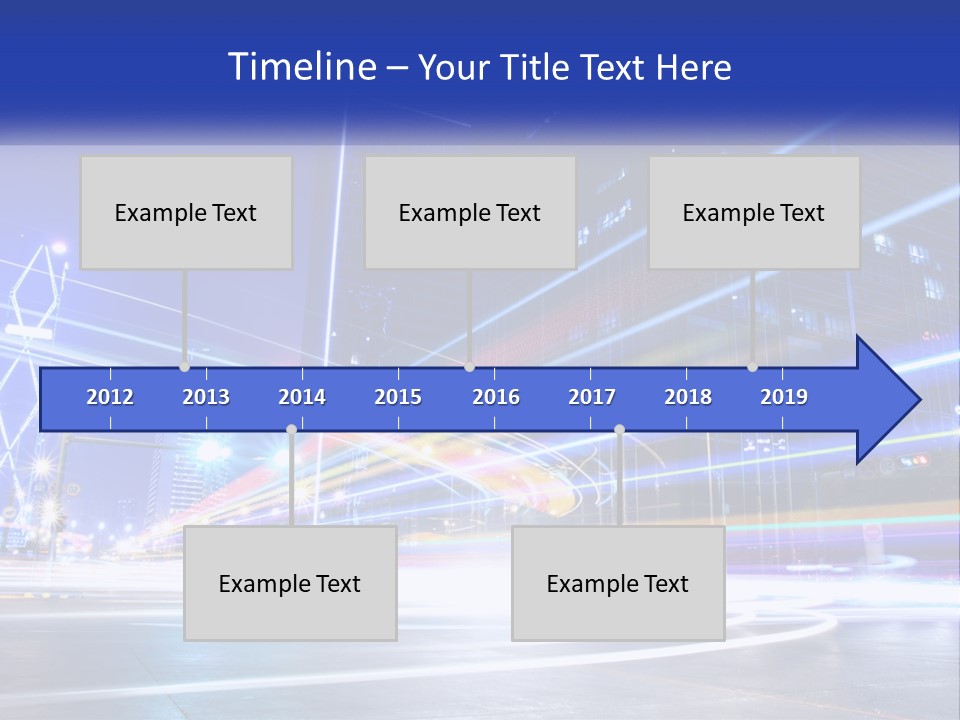 A Powerpoint Presentation Is Shown With A Cityscape In The Background PowerPoint Template