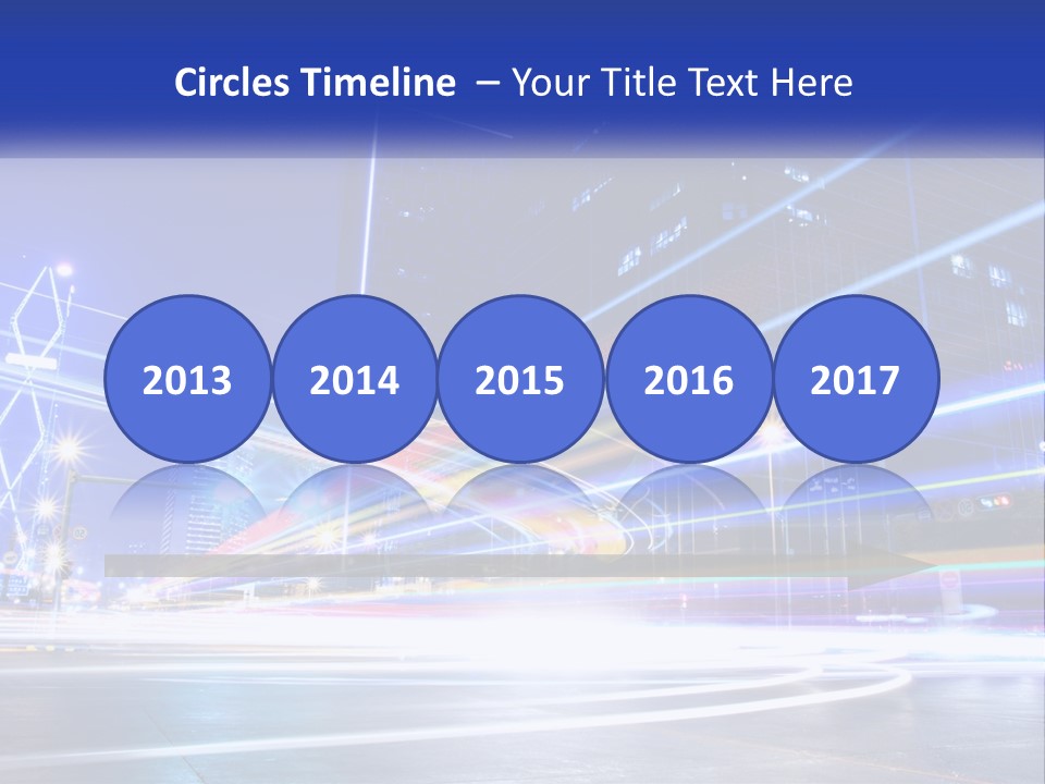 A Powerpoint Presentation Is Shown With A Cityscape In The Background PowerPoint Template