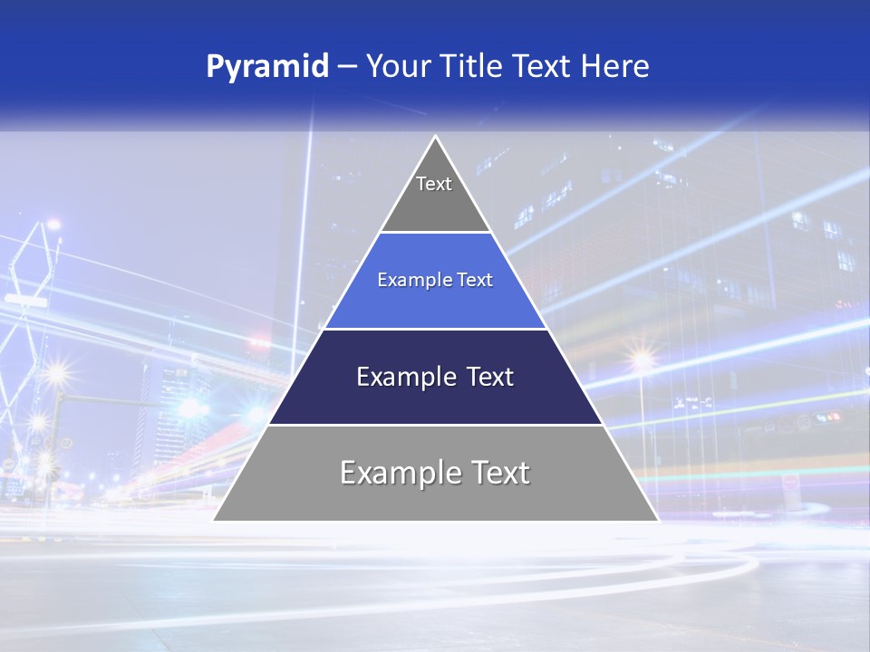 A Powerpoint Presentation Is Shown With A Cityscape In The Background PowerPoint Template