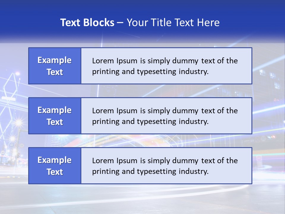 A Powerpoint Presentation Is Shown With A Cityscape In The Background PowerPoint Template