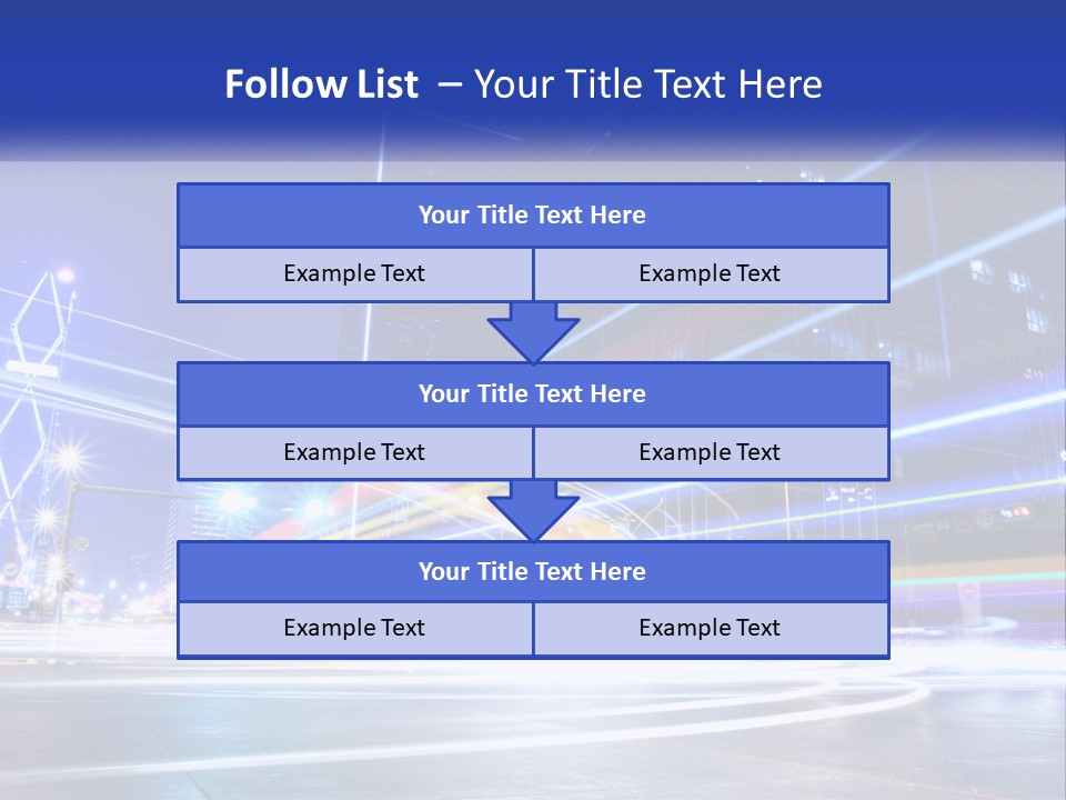 A Powerpoint Presentation Is Shown With A Cityscape In The Background PowerPoint Template