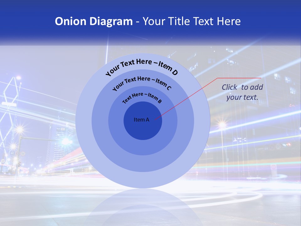 A Powerpoint Presentation Is Shown With A Cityscape In The Background PowerPoint Template
