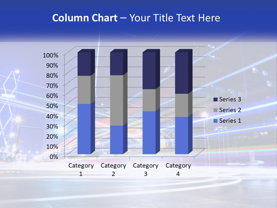 A Powerpoint Presentation Is Shown With A Cityscape In The Background PowerPoint Template