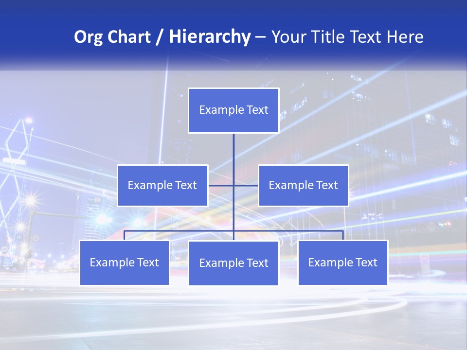 A Powerpoint Presentation Is Shown With A Cityscape In The Background PowerPoint Template