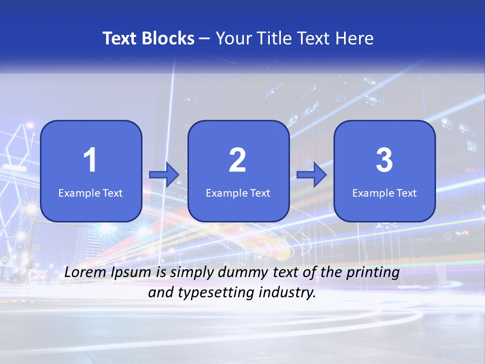 A Powerpoint Presentation Is Shown With A Cityscape In The Background PowerPoint Template