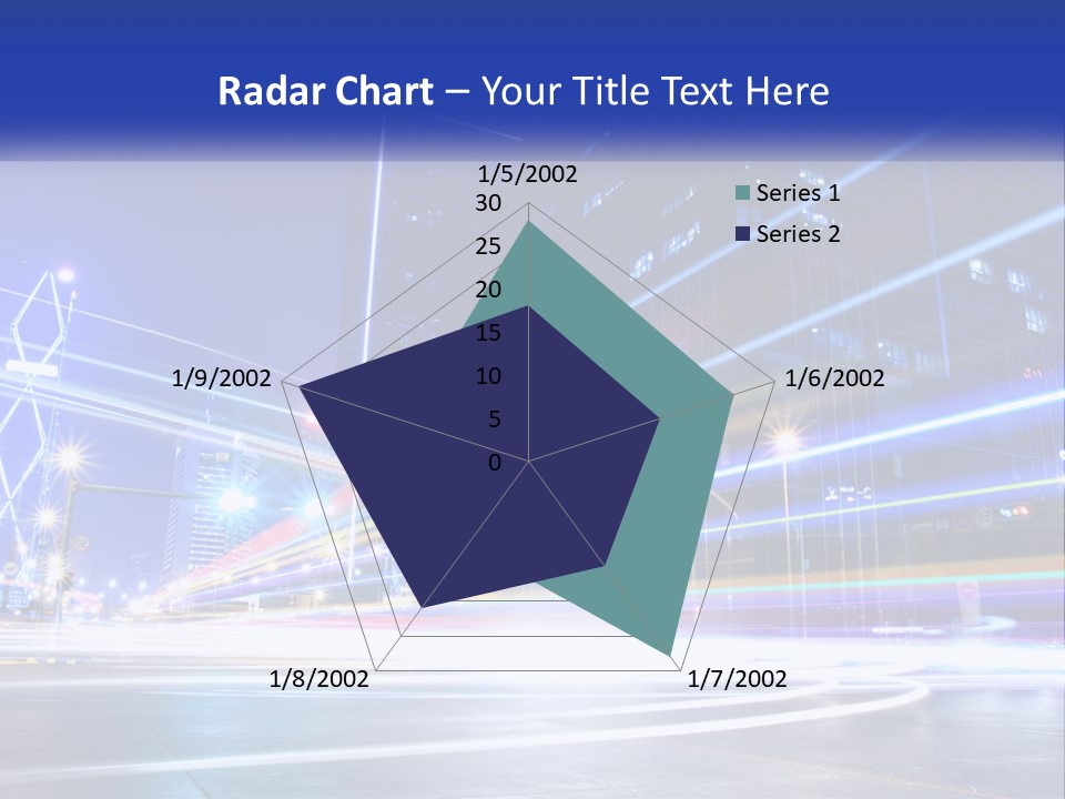 A Powerpoint Presentation Is Shown With A Cityscape In The Background PowerPoint Template