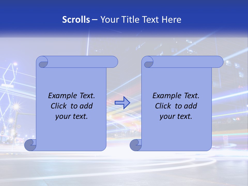 A Powerpoint Presentation Is Shown With A Cityscape In The Background PowerPoint Template