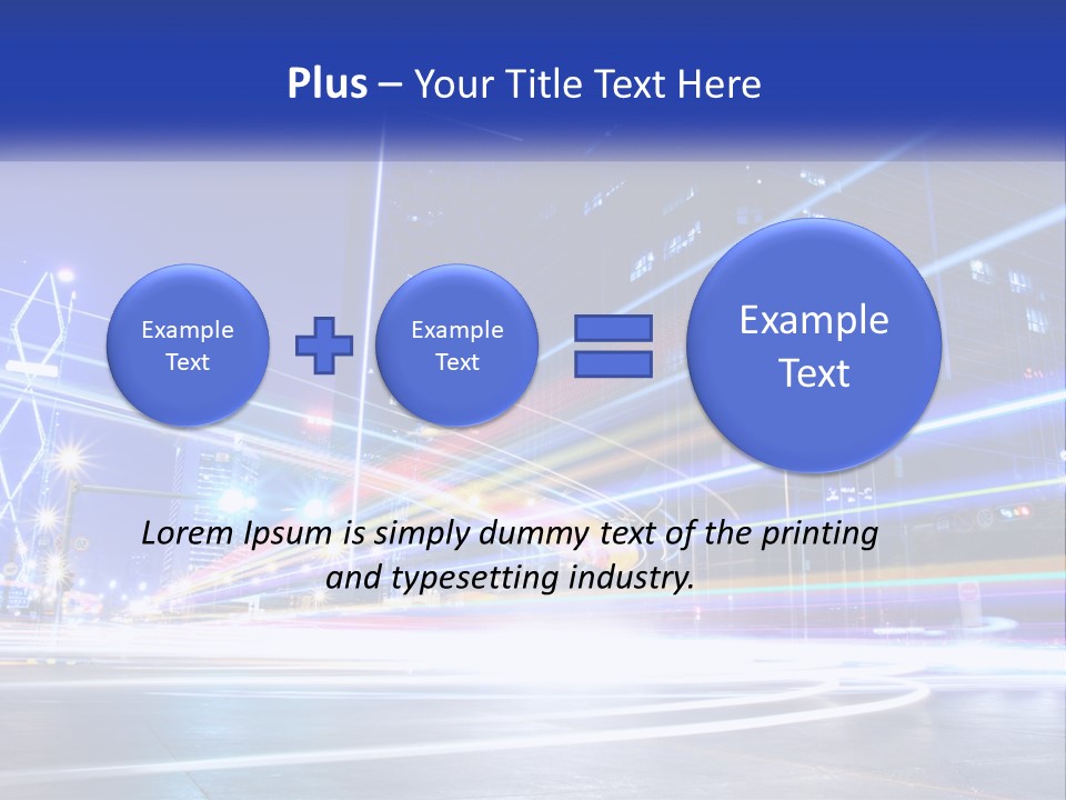 A Powerpoint Presentation Is Shown With A Cityscape In The Background PowerPoint Template