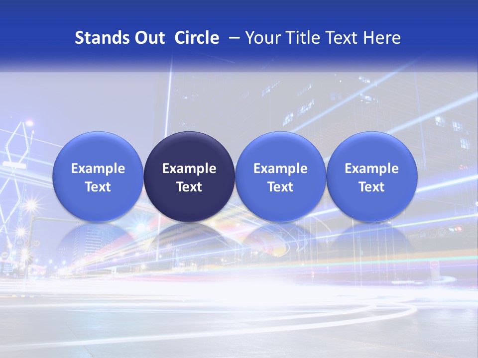 A Powerpoint Presentation Is Shown With A Cityscape In The Background PowerPoint Template