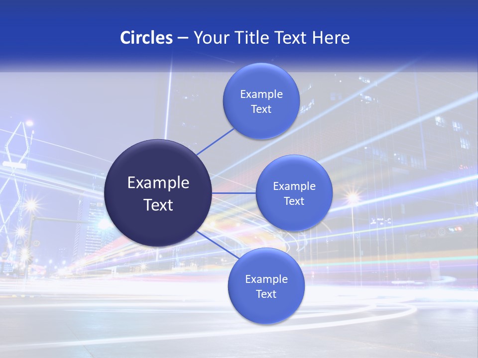 A Powerpoint Presentation Is Shown With A Cityscape In The Background PowerPoint Template