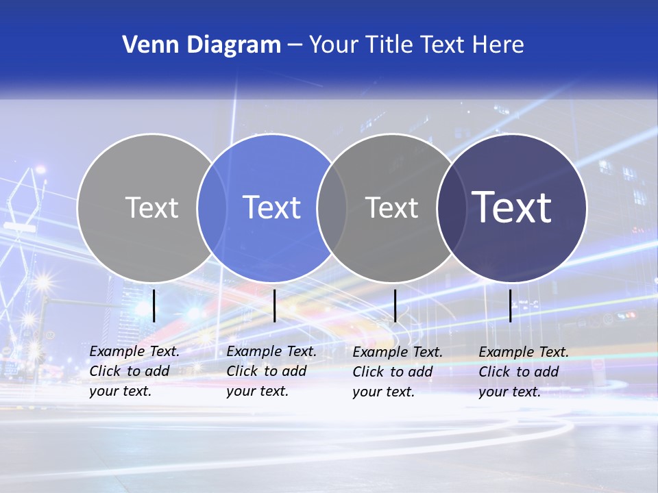 A Powerpoint Presentation Is Shown With A Cityscape In The Background PowerPoint Template