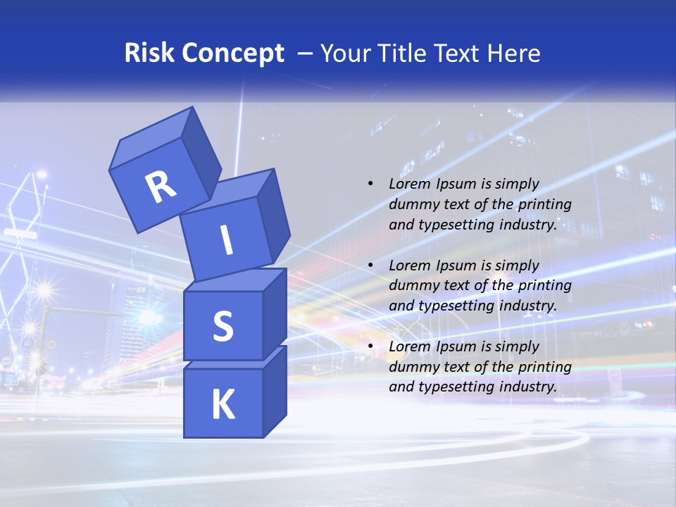 A Powerpoint Presentation Is Shown With A Cityscape In The Background PowerPoint Template