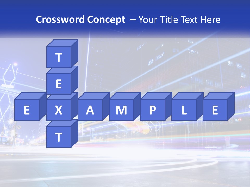 A Powerpoint Presentation Is Shown With A Cityscape In The Background PowerPoint Template