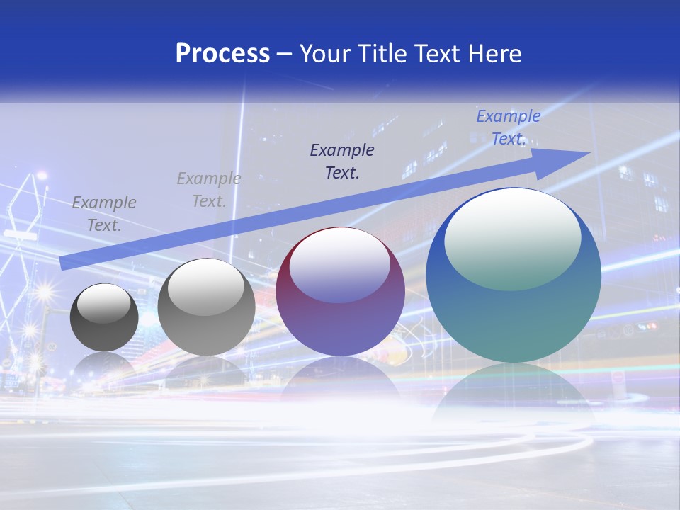 A Powerpoint Presentation Is Shown With A Cityscape In The Background PowerPoint Template