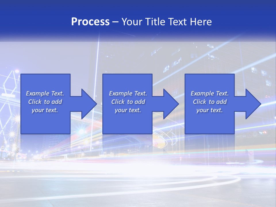 A Powerpoint Presentation Is Shown With A Cityscape In The Background PowerPoint Template