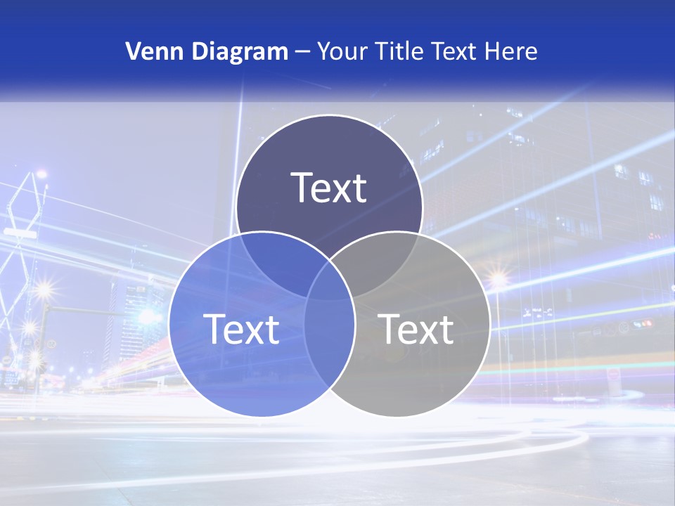 A Powerpoint Presentation Is Shown With A Cityscape In The Background PowerPoint Template