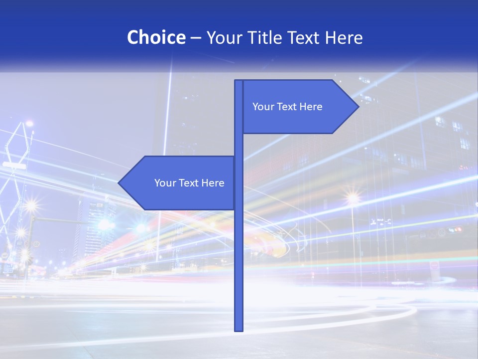 A Powerpoint Presentation Is Shown With A Cityscape In The Background PowerPoint Template