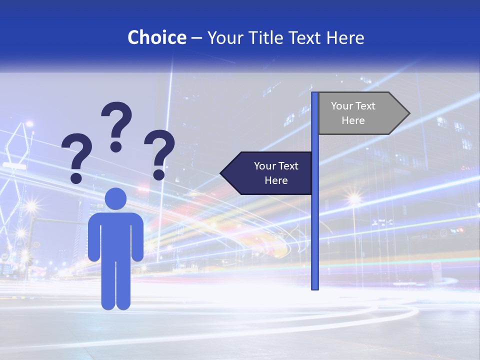 A Powerpoint Presentation Is Shown With A Cityscape In The Background PowerPoint Template