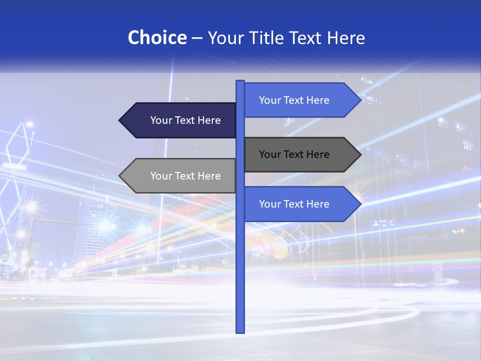 A Powerpoint Presentation Is Shown With A Cityscape In The Background PowerPoint Template