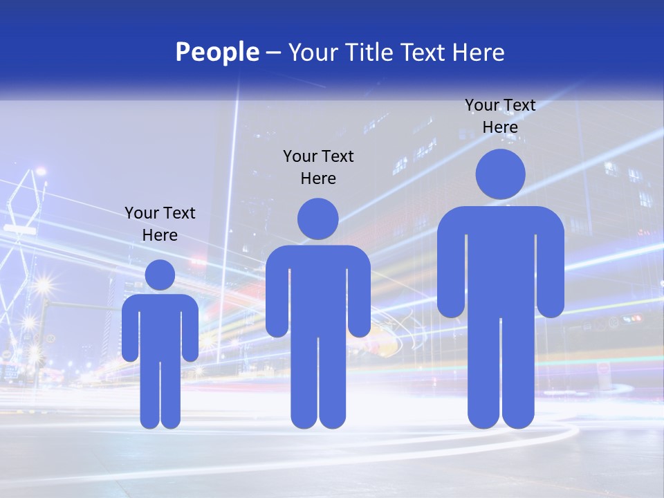 A Powerpoint Presentation Is Shown With A Cityscape In The Background PowerPoint Template