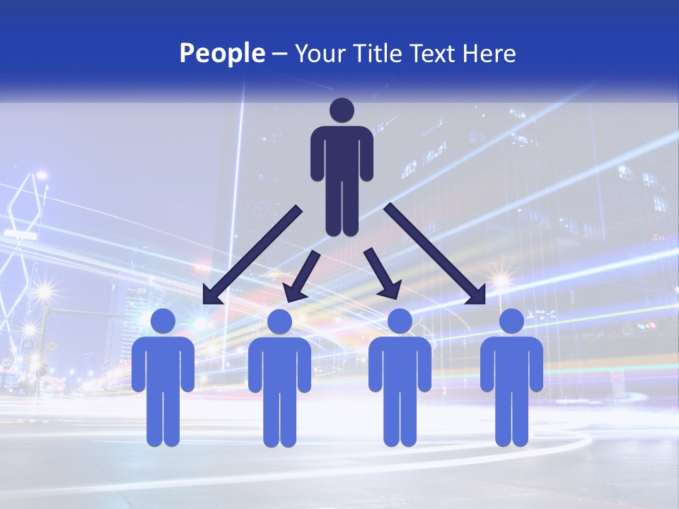 A Powerpoint Presentation Is Shown With A Cityscape In The Background PowerPoint Template