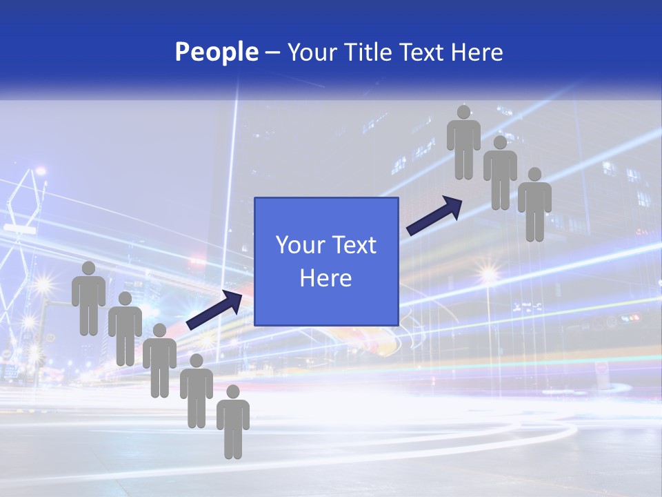 A Powerpoint Presentation Is Shown With A Cityscape In The Background PowerPoint Template