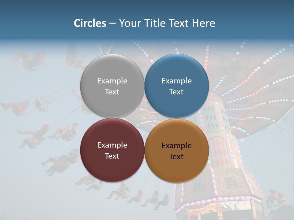 A Merry Go Round Ride With People On It PowerPoint Template